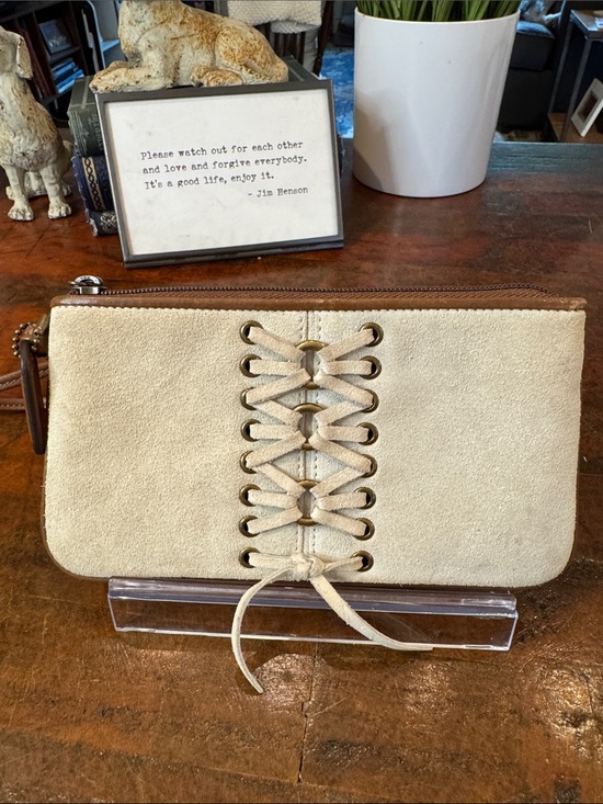 Coach Handbags - Vintage Coach Suede Corset Laced Wristlet (Style 7139)